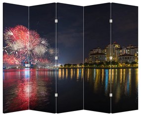 Paraván - A szingapúri tűzijáték (210x170 cm)