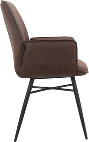 Barna kárpitozott étkezőfotel szett 2 db-os Anzo – Støraa