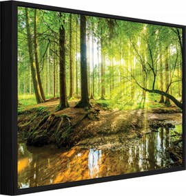 Vászonkép Fekete Keretben Erdő Fák Természet Nappali Hálószoba 120x80