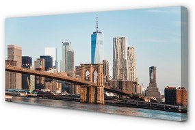 Canvas képek Panorama híd folyó 100x50 cm