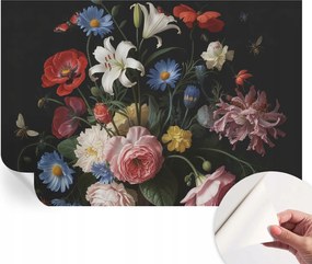 Öntapadós fali tapéta Prémium Virágok rovarokkal 152x104 cm