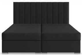 Agen ágy, szövet, 180 x 200, ágyneműtartóval, fekete