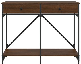 barna tölgyszínű szerelt fa tálalóasztal 100 x 39 x 78,5 cm