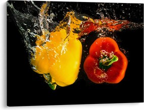 Kép - paprika a vízben (70x50 cm)