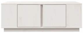 fehér tömör fenyőfa dohányzóasztal 110x50x40 cm