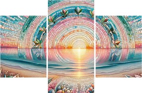 Kép – Naplemente mozaik (90x60 cm)