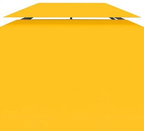 sárga kétszintes pavilon-tetőponyva 310 g/m² 4 x 3 m