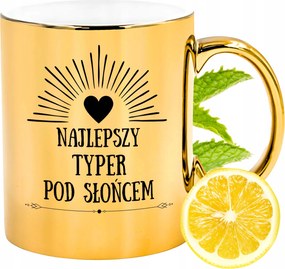 Prémium Arany Fényes Bögre Ajándék Nyomtatott Fénykép