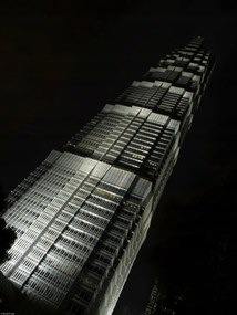 Poszter 30x40cm Jinmao torony éjszaka Sanghajban, Assaf Frank