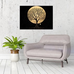 Kép – Fa arany teliholdban I. (70x50 cm)