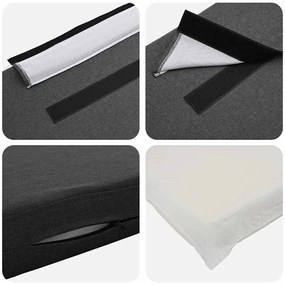 Kárpitozott fejtámla Barna és sötétszürke 200 cm Tömör fenyőfa