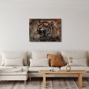 Üveg kép - Téglatigris (70x50 cm)