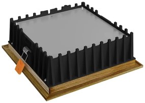 APLED - LED Lámpa SQUARE WOODLINE LED/12W/230V 4000K 17x17 cm kőris tömör fa