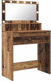 vidaXL Hálószobai Öltözködő Asztalok Öreg fa 80 x 39,6 x 135 cm