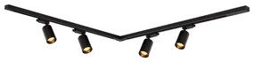 Spotlámpa sínrendszerrel PIPE 4xGU10/10W/230V fekete