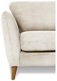 Fehér kordbársony kanapé 206 cm Paris – Scandic