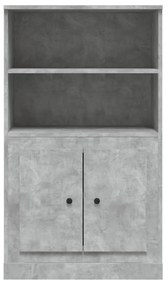 betonszürke szerelt fa magasszekrény 60x35,5x103,5 cm