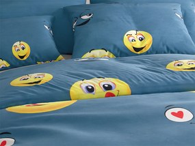 Mikroszálas ágyneműhuzat EMOJI KINYÚJTOTT nyelvvel szürke Ágyneműhuzat mérete: 2 db 70 x 90 cm | 200 x 220 cm