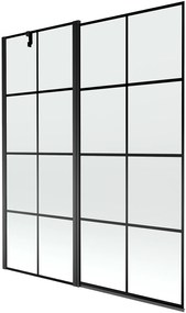 Mexen Flip Kádparaván 1 részes 140 x 150 cm, fekete wzór, fekete - 894-140-101-70-77 Kádparaván