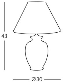 Kolarz 0014.73 - Asztali lámpa GIARDINO 1xE27/100W/230V