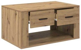 vidaXL Dohányzóasztal fiókkal Artisan tölgy 80 x 50 x 40 cm Faanyag