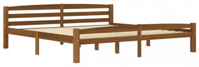 mézbarna tömör fenyőfa ágykeret matrac nélkül 200 x 200 cm