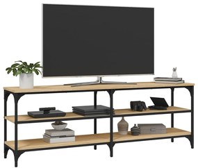 sonoma tölgy színű szerelt fa fali TV-szekrény 140x30x50 cm