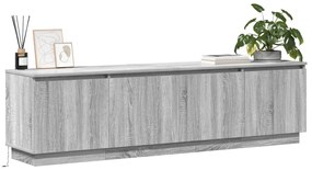 TV szekrény LED Szürke Sonoma 180x38x49 cm Szerelt fa
