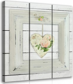 Vászonkép 90x100 Romantika meghittség vintage shabby chic rózsa fehér pasztell