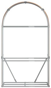 fautánzatú horganyzott acél rönktartó 120 x 45 x 210 cm