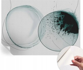 Öntapadós tapéta Divatos 3D fali ragasztóval Zöld körök 312x219 cm