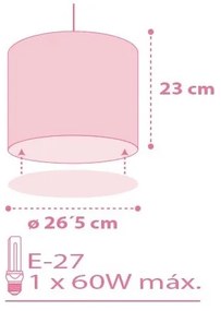 Dalber 62002S - Gyerek csillár COLORS 1xE27/60W/230V