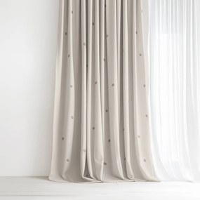 Goldea pamut függöny - bézs pöttyös 160x150 cm