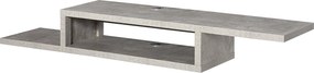 HOMCOM Felfüggeszthető, Falra Szerelhető TV Állvány - Felfüggeszthető Fali Polc - Niche, Kábelnyílások - Szürke | Aosom