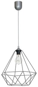 Függeszték BASKET 1xE27/60W/230V szürke