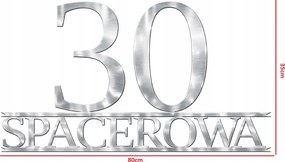 Címtábla számjegy rozsdamentes acél 80x35cm házszám utca Cnc lézer