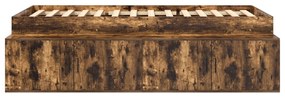 Tárolóágykeret Füstölt tölgy 100x200 cm