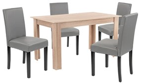 Leon 4+1 étkező garnitúra sonoma tölgy-szürke