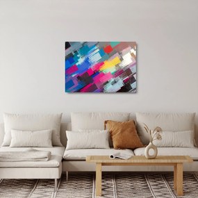 Kép - Színes ecsetvonások (üvegen) (70x50 cm)