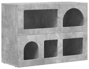 Széf Beton Szürke 80,5 x 35 x 59 cm Faanyag