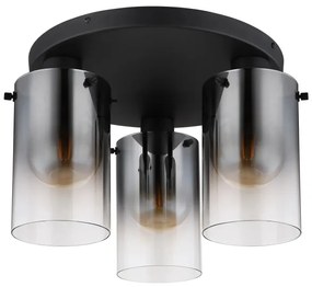 Globo 15907-3D - Felületre szerelhető csillár FLORENTINA 3xE27/40W/230V átm. 40,5 cm fekete