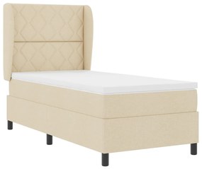 Boxspring Ágy Matrac Készlettel - Krém 100x200 cm Szövet