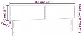 2 db fekete bársony fejtámla 80 x 5 x 78/88 cm