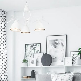 Csillár láncon RETRO II 3xE27/60W/230V fehér