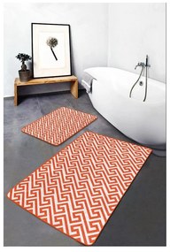 Narancssárga bársony fürdőszobai kilépő szett 2 db-os 60x100 cm – Mila Home