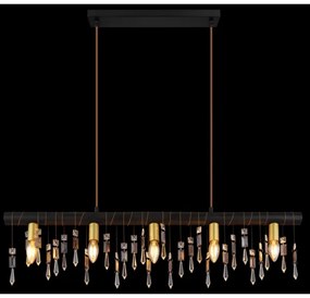 Globo 15532-5HB - KIRA függőlámpa kábellel 5xE14/40W/230V fekete