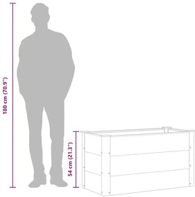 szürke WPC kerti magaságyás 100 x 50 x 54 cm