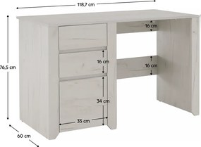 PC asztal typ 80, fehér craft, ANGEL