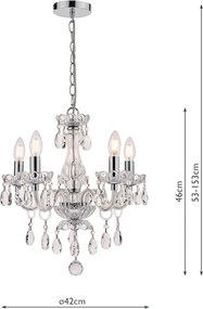 Laura Ashley Harriet 3710919-Q Csillár 5x40W/E14 IP20
