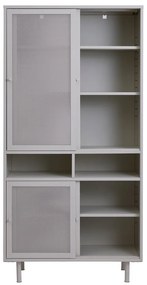 Szürke fém szekrény tolóajtóval 90x180x40 cm Veep – Unique Furniture